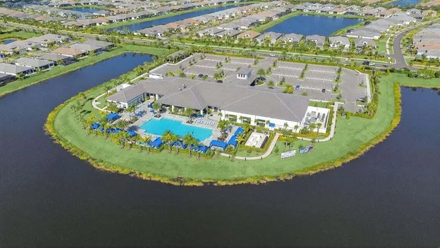 an aerial view of a city