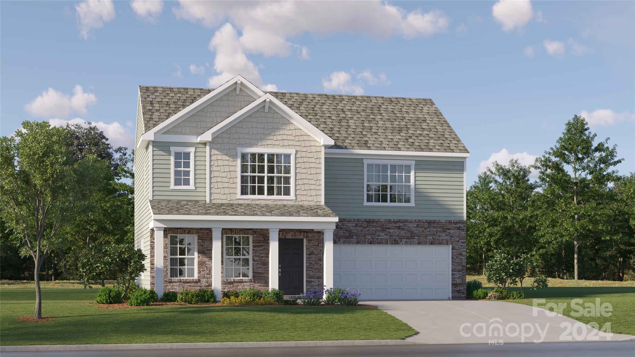 679 Mile Crk Road, Unit 101 Edgemoor, SC 29712 - Photo 2 of 21 a front view of a house with a yard and trees