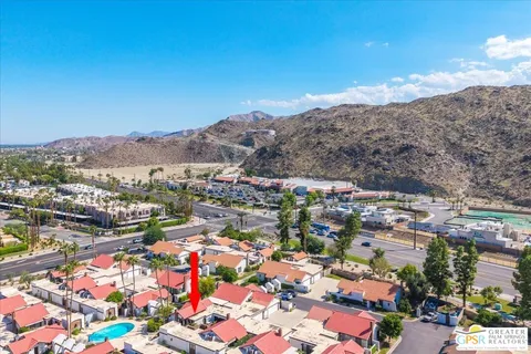 an aerial view of a building