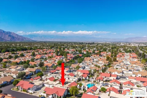 a view of city and mountain