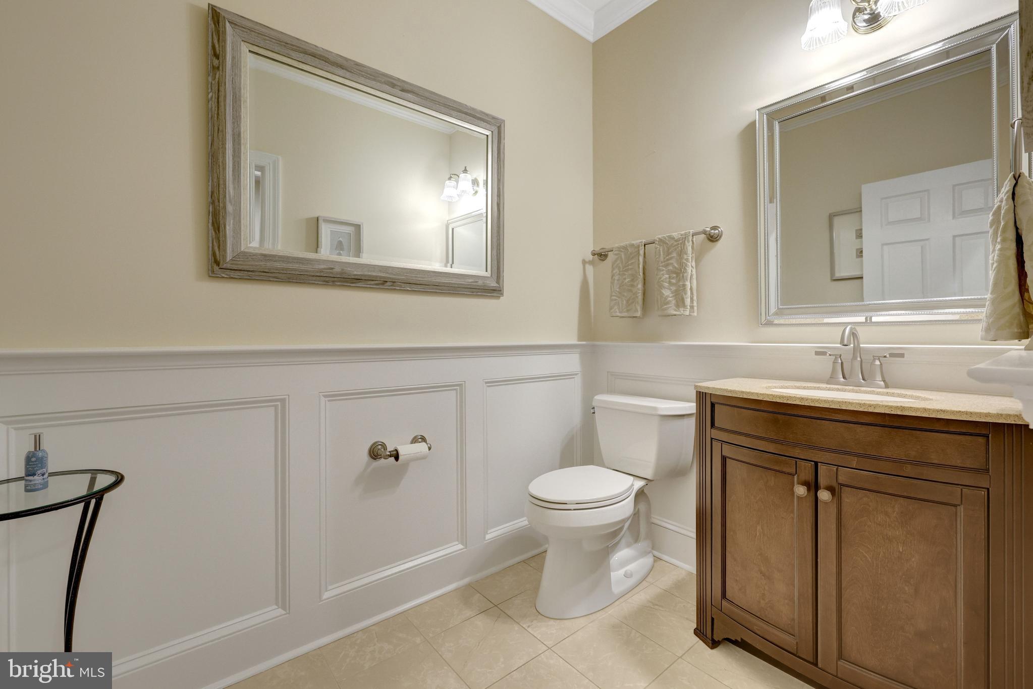 13650 Independence Ridge Nokesville, VA 20181 - Photo 33 of 98 Powder Room with Chair Railing & Moldings