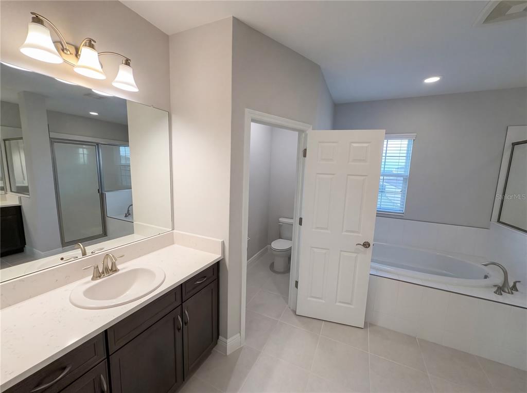 11277 Rustic Timber Loop San Antonio, FL 33576 - Photo 34 of 55 a bathroom with a double vanity sink mirror double and bathtub