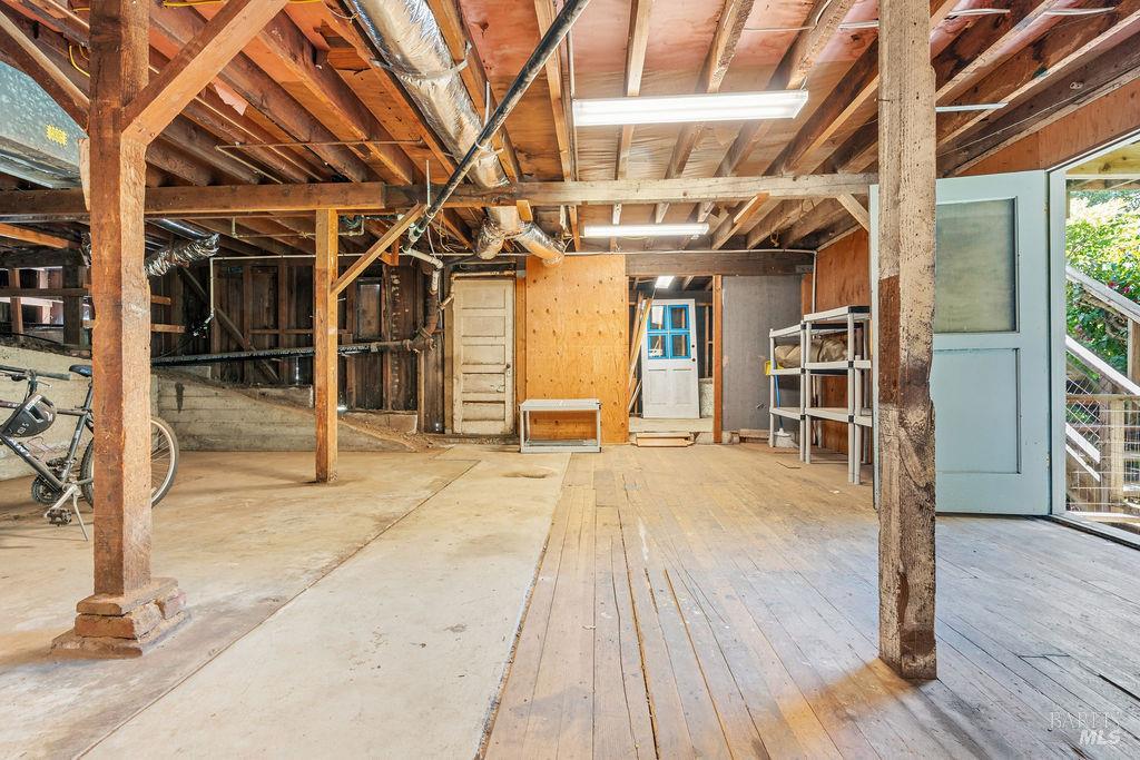 411 Main Street Sausalito, CA 94965 - Photo 23 of 33 basement opens to the garage on one side -- Garage also can be accessed from driveway.