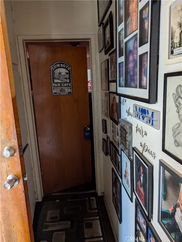 a view of an entryway with a door