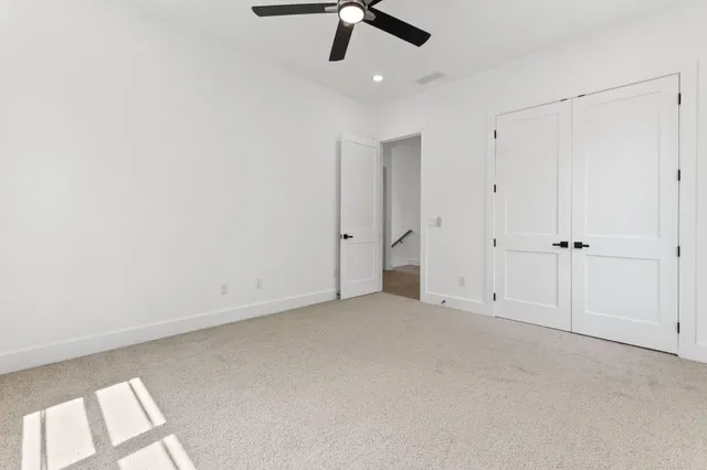 an empty room with an entryway