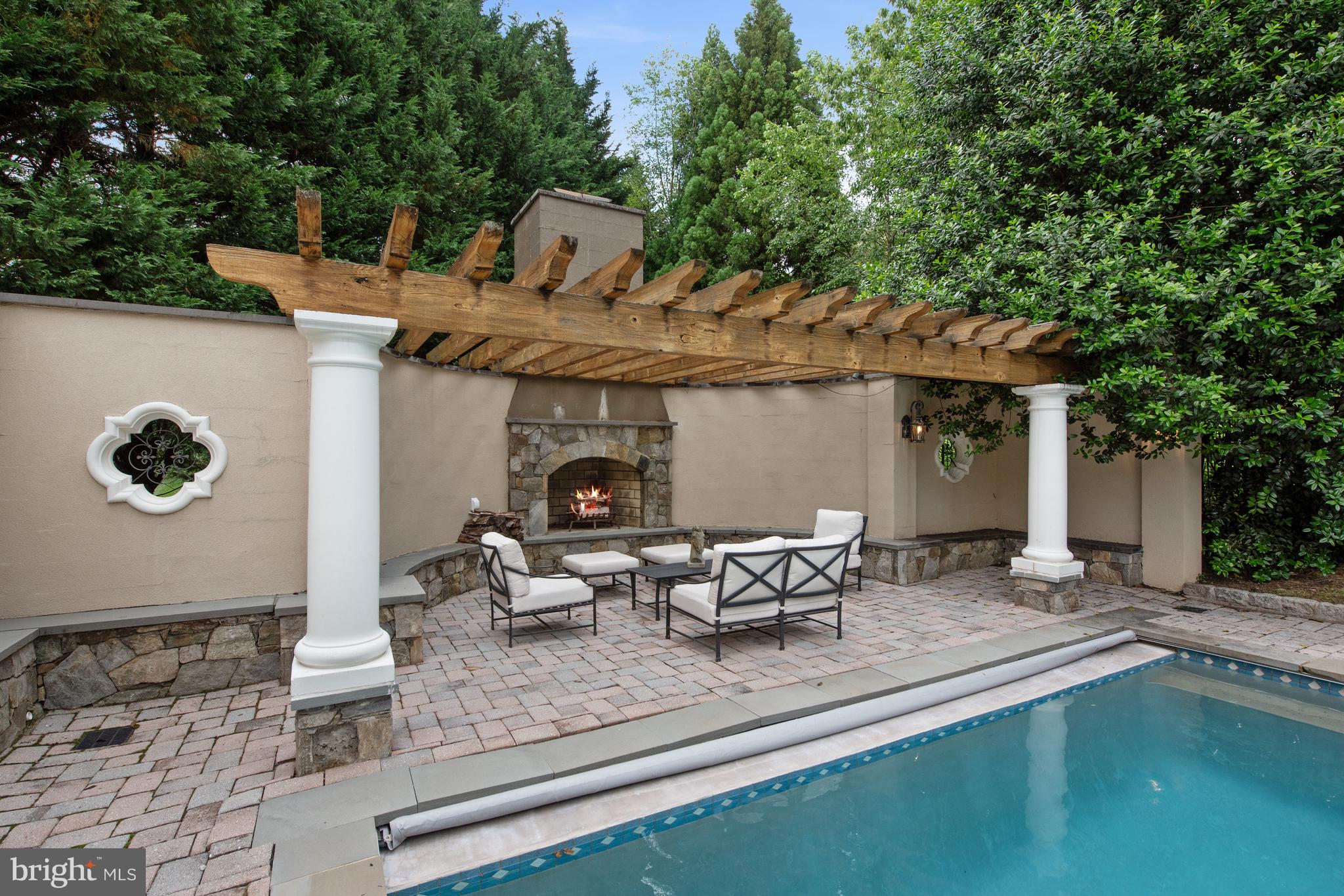 8894 Windy Ridge Way McLean, VA 22102 - Photo 29 of 31 Pergola with Fireplace