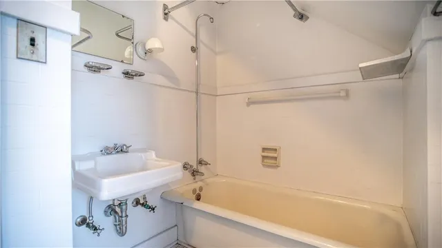 a utility room with closet