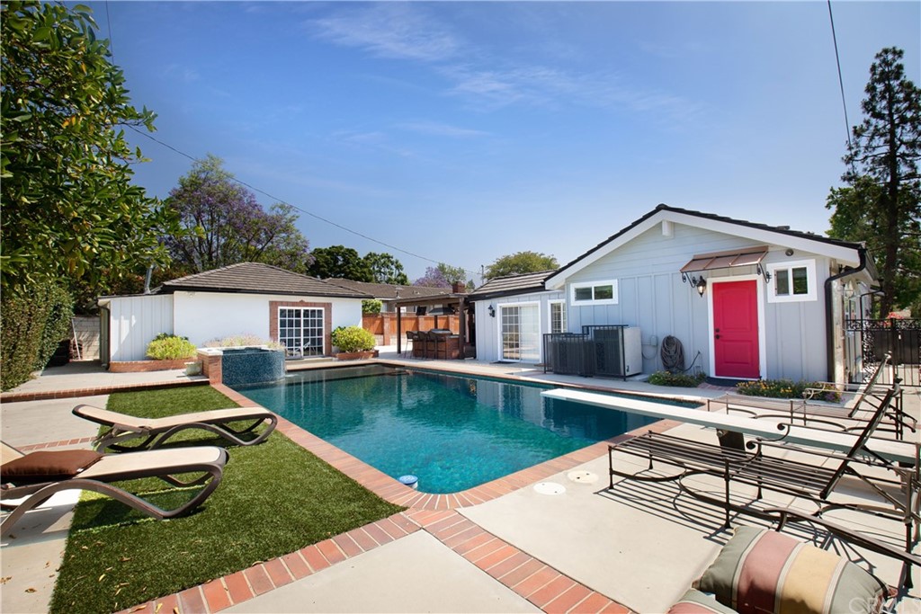 431 Monte Vista Road Arcadia, CA 91007 - Photo 26 of 30 a view of a house with swimming pool and sitting area
