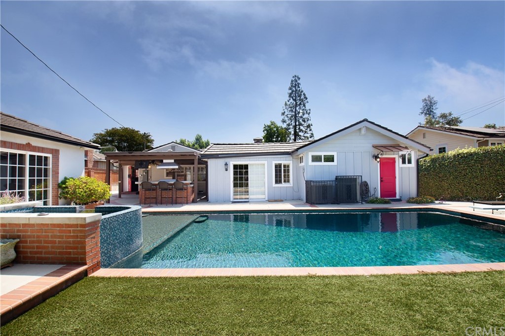 431 Monte Vista Road Arcadia, CA 91007 - Photo 27 of 30 a front view of a house with a yard table and chairs