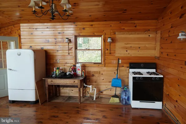 a room with furniture and a fireplace