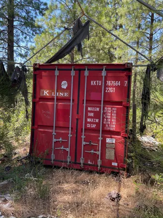 a view of a backyard of a house