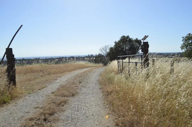 a view of a lake with a yard