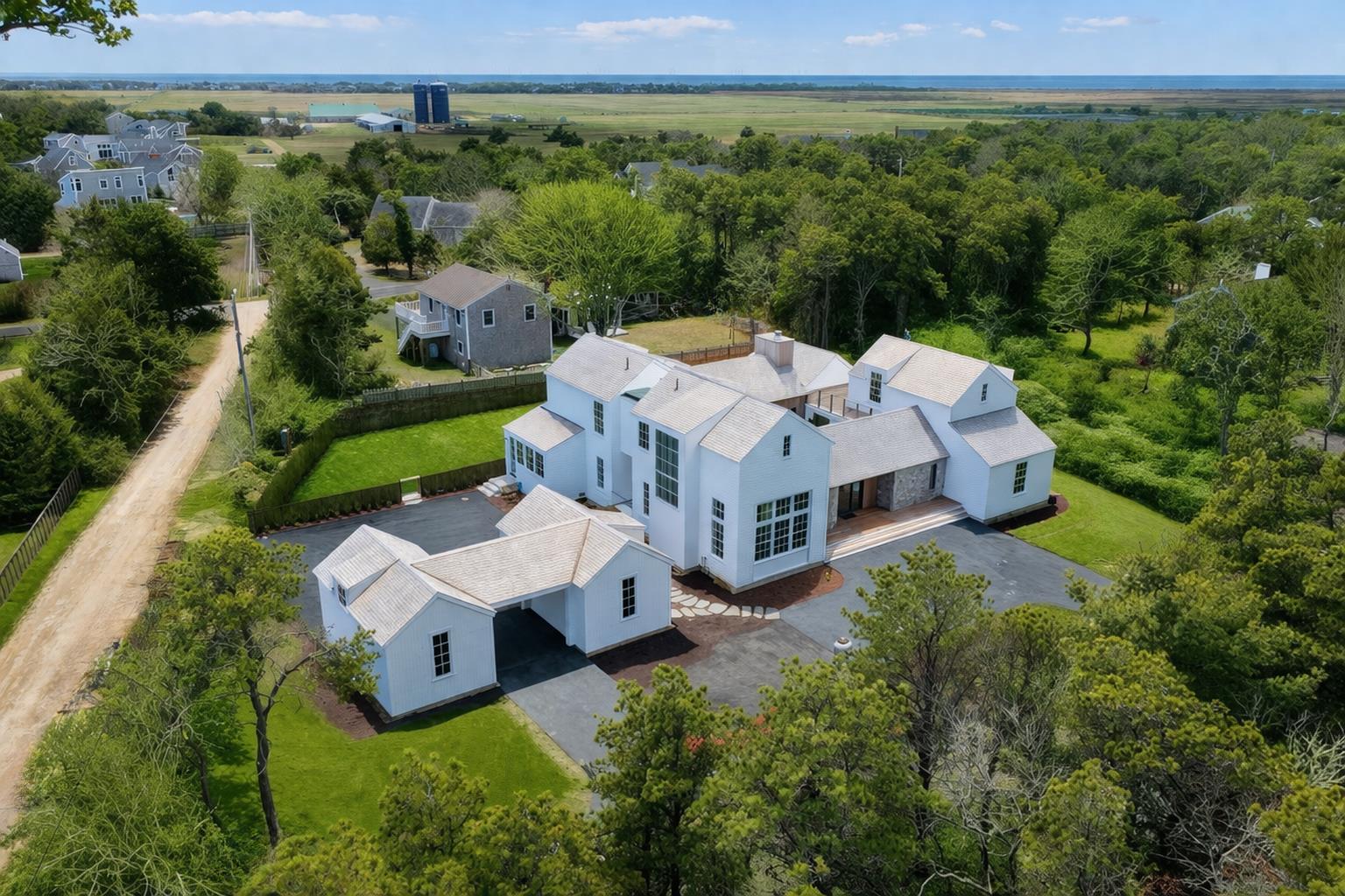 2 Lexington Avenue Edgartown, MA 02539 - Photo 4 of 41 an aerial view of a house with a garden