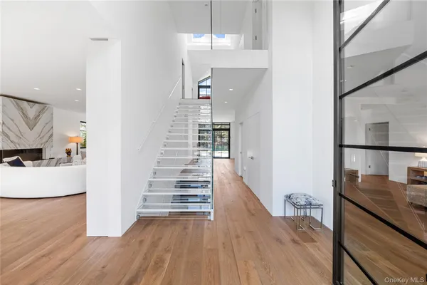 a view of a kitchen from the hallway