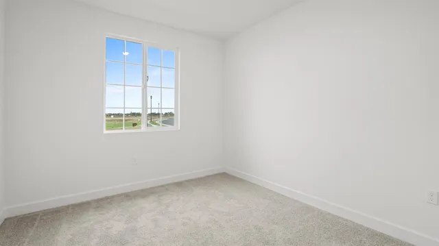 an empty room with a window