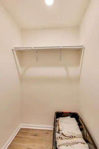 a view of room with racks on the wall