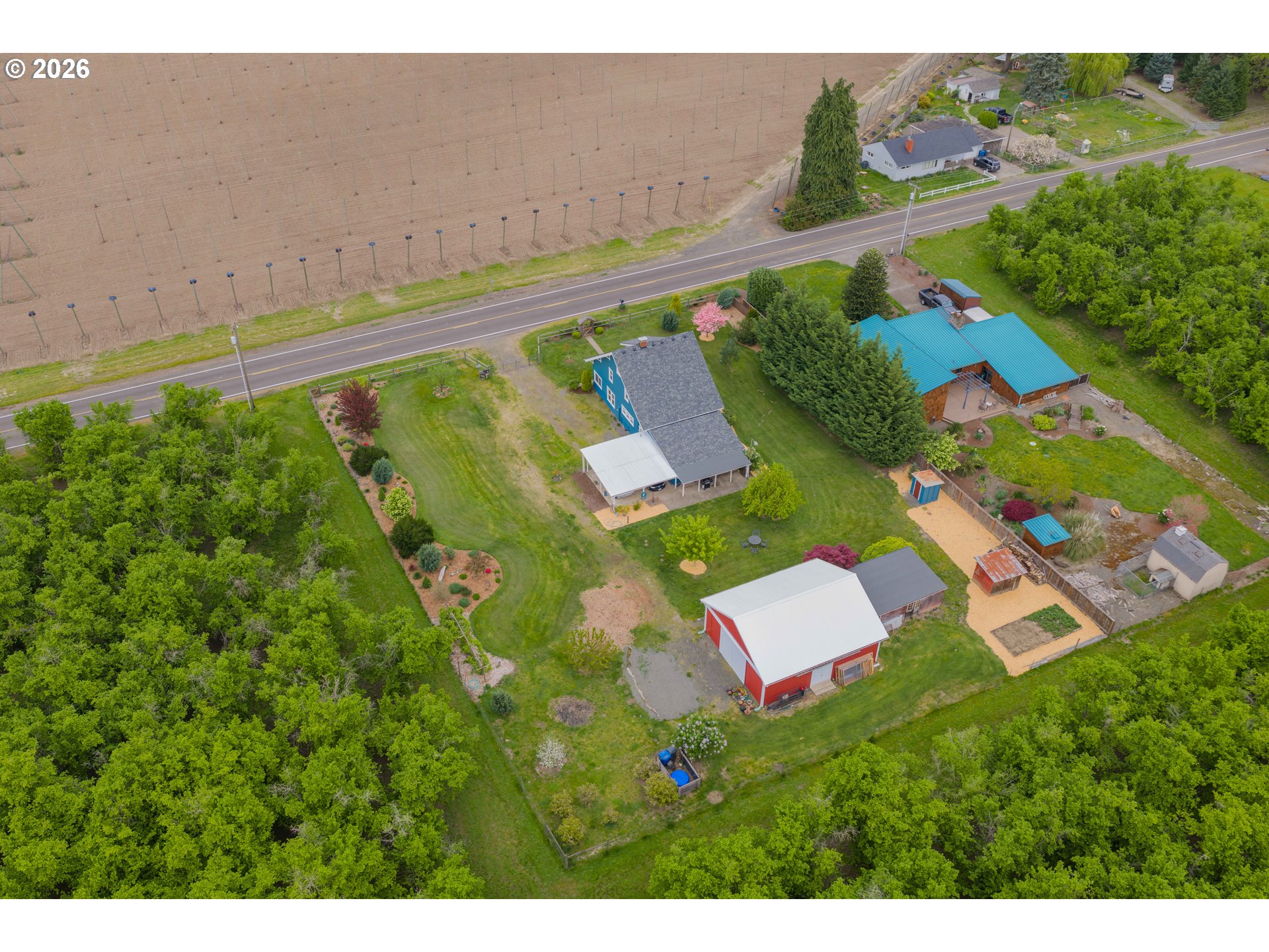 2862 Matheny Road Northeast Gervais, OR 97026 - Photo 46 of 47 a view of a yard with an outdoor space