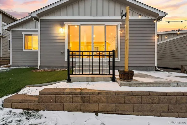 a view of outdoor space with seating area