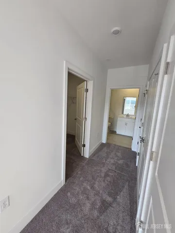 a bathroom with a shower and a toilet