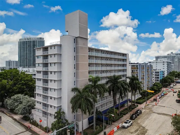 a view of a city with tall buildings