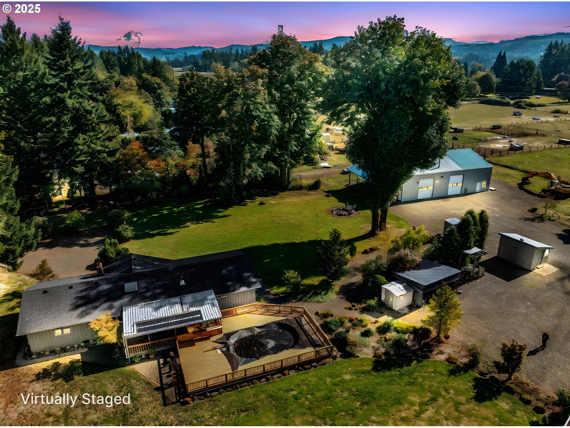 44434 Southeast Coalman Road Sandy, OR 97055 - Photo 3 of 48 an aerial view of a house with a garden