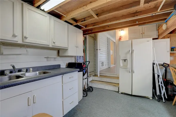 a utility room with a window