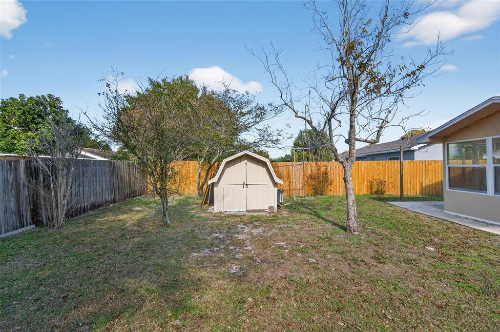 5438 Snowflake Court Orlando, FL 32839 - Photo 16 of 38 a view of backyard with tree