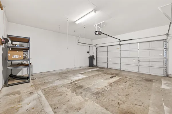 a view of a garage