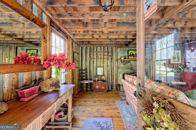 a outdoor living space with furniture