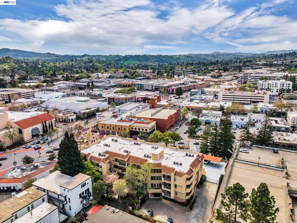 an aerial view of a city