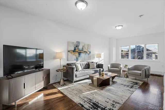 a view of room with hardwood floor