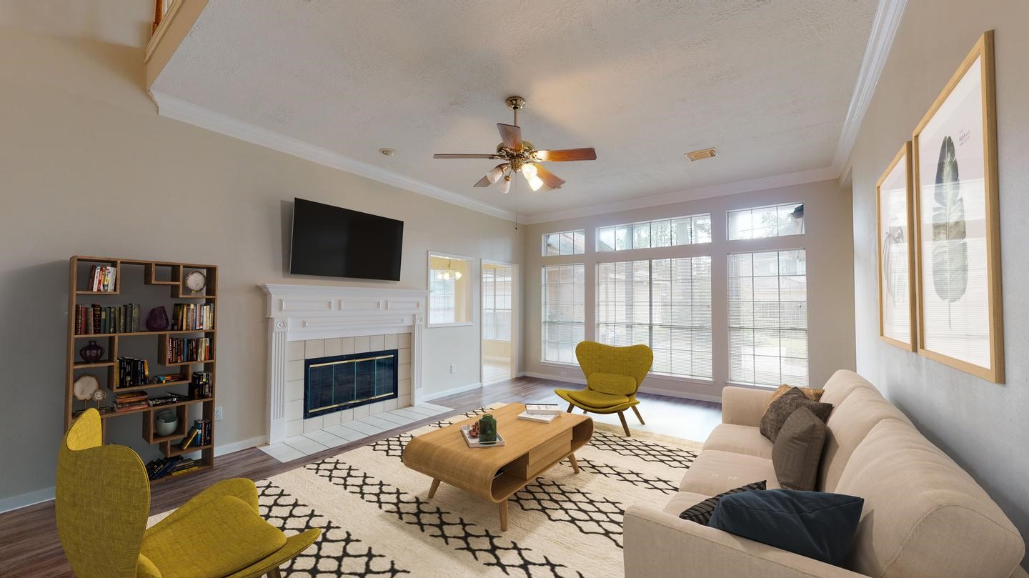 2731 Alderleaf Place Spring, TX 77388 - Photo 2 of 19 Virtually Staged Living Room