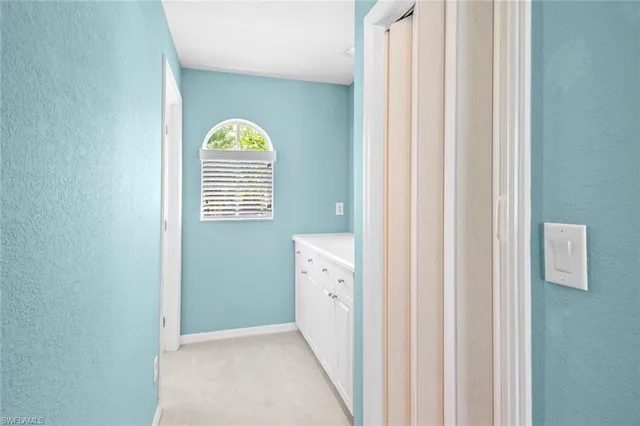 a garden view with a seating space