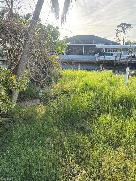 3314 York Road St. James City, FL 33956 - Photo 2 of 3 a view of a big yard with potted plants and large tree