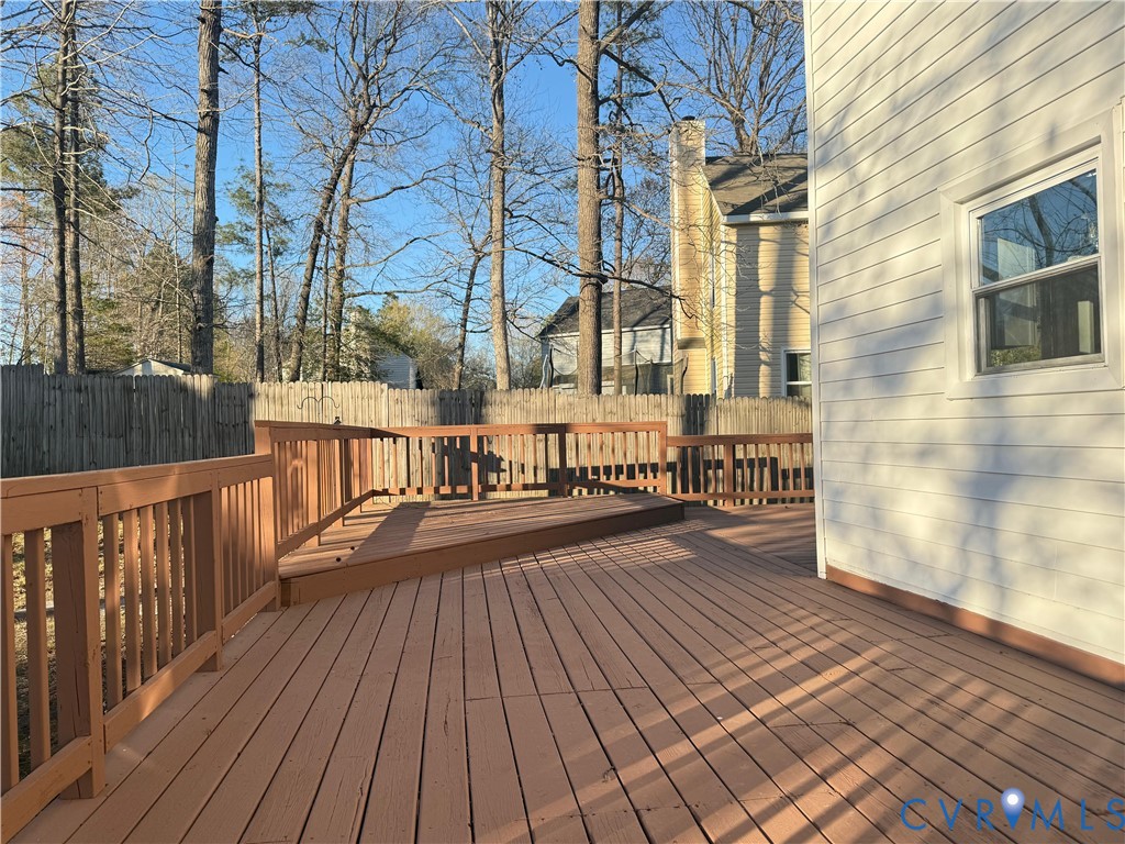 3004 South Ridge Drive Midlothian, VA 23112 - Photo 34 of 35 Wooden deck featuring a fenced backyard