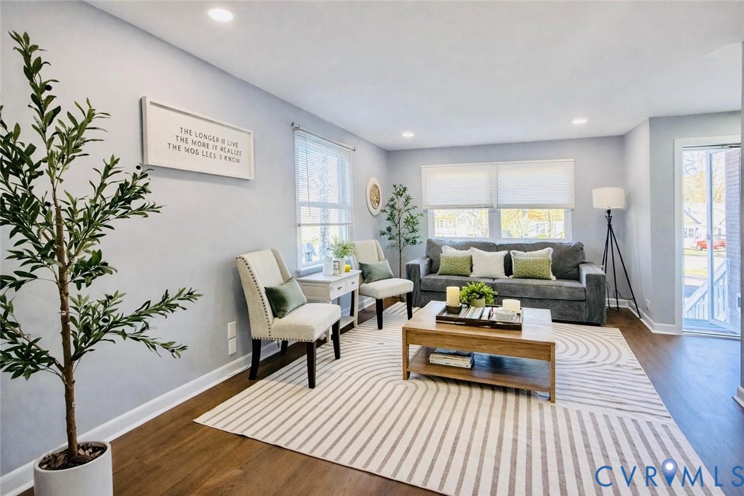 3004 South Ridge Drive Midlothian, VA 23112 - Photo 5 of 35 Living room featuring dark wood finished floors an
