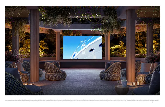 a living room with furniture and a painting on the wall