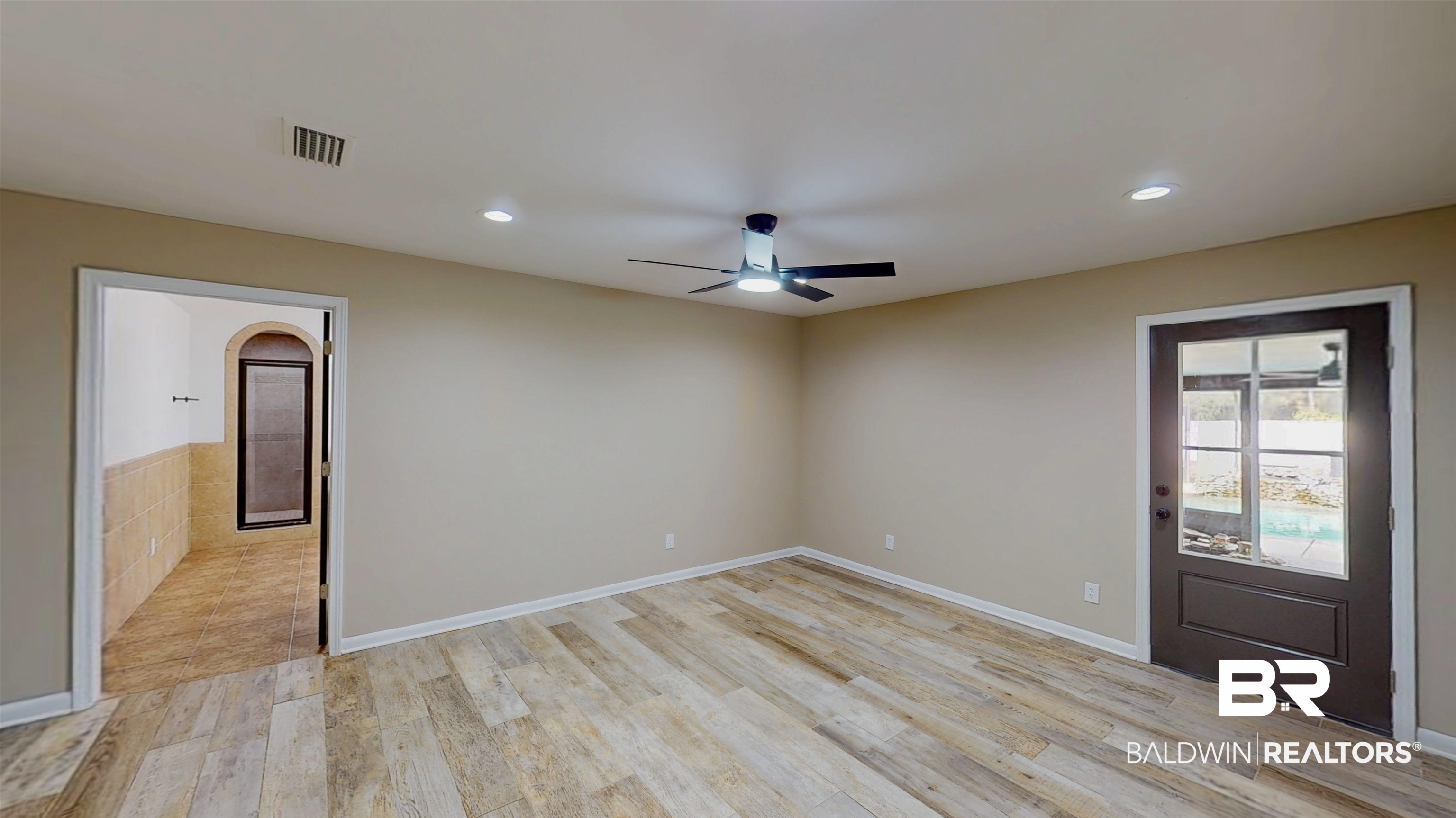 22711 Highway 98 Foley, AL 36535 - Photo 29 of 74 Spare room with recessed lighting, light wood-style floors, and ceiling fan