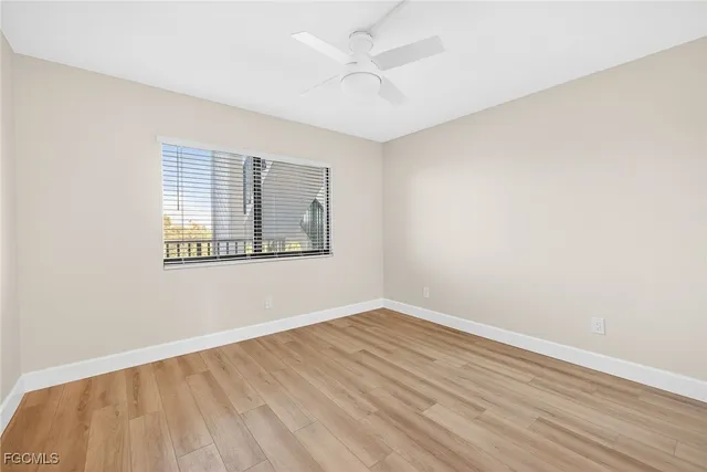 an empty room with a window