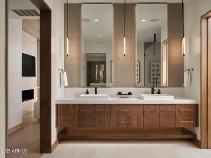 a bathroom with a bathtub and shower