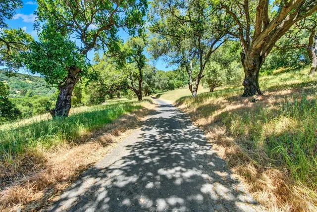 a view of a outdoor space with mountain view