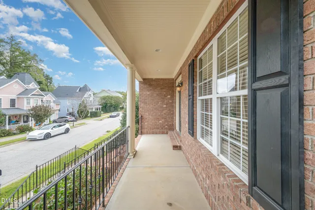 a view of a balcony with city view
