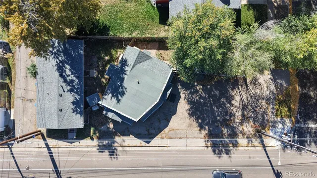 an aerial view of multiple house