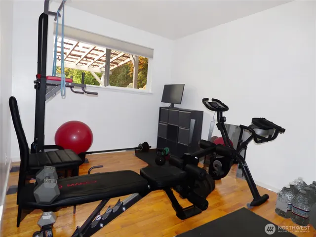 a room with furniture and window