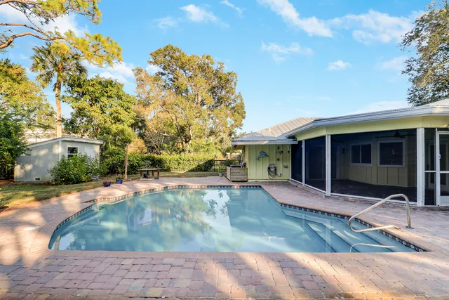 a view of a yard with plants