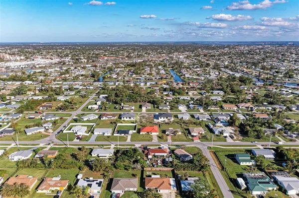 an aerial view of multiple house