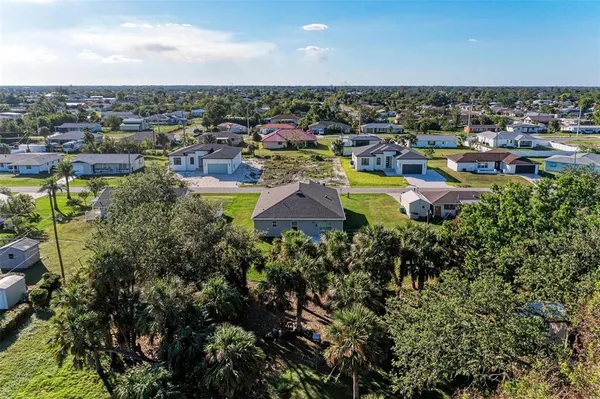 an aerial view of multiple house