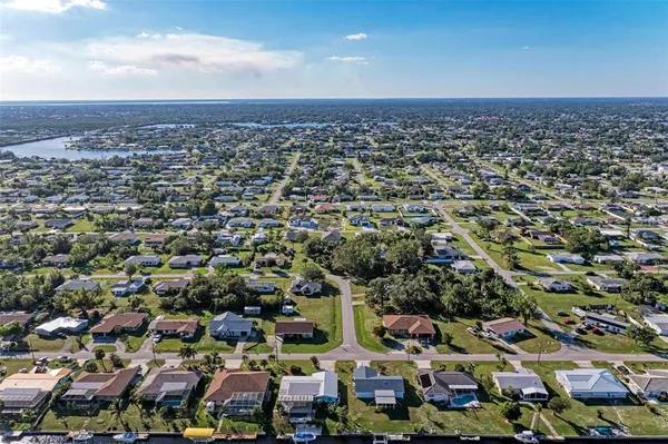an aerial view of a city