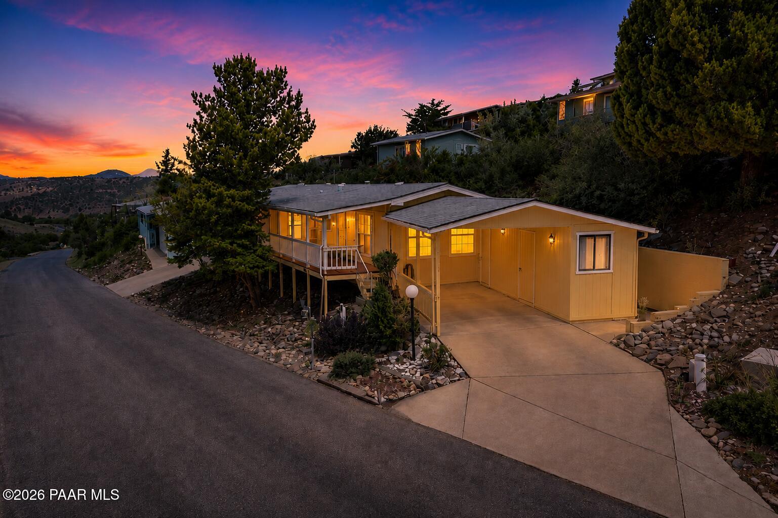 2352 Hillside Loop Road Prescott, AZ 86301 - Photo 2 of 27 Hillside Loop - Twilight