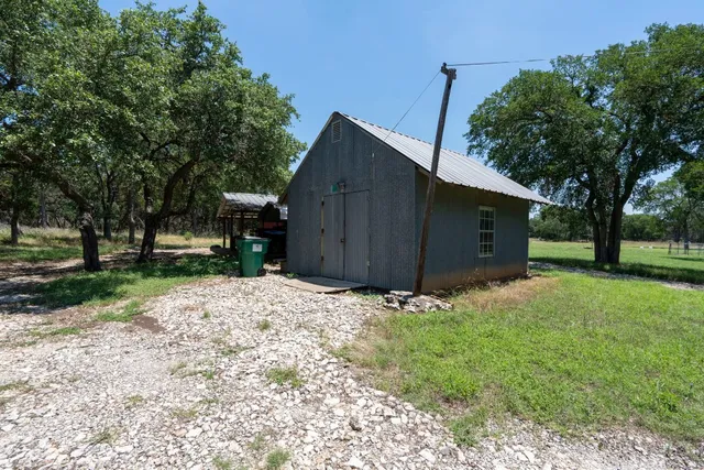 a backyard of a house
